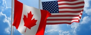 us canada flags