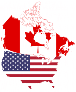 us-canada-flag-map