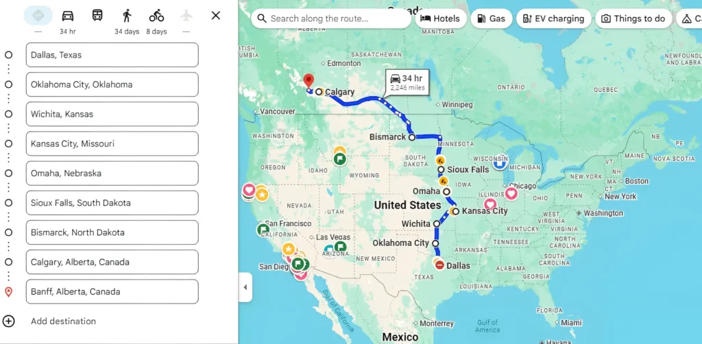 Google Maps Route