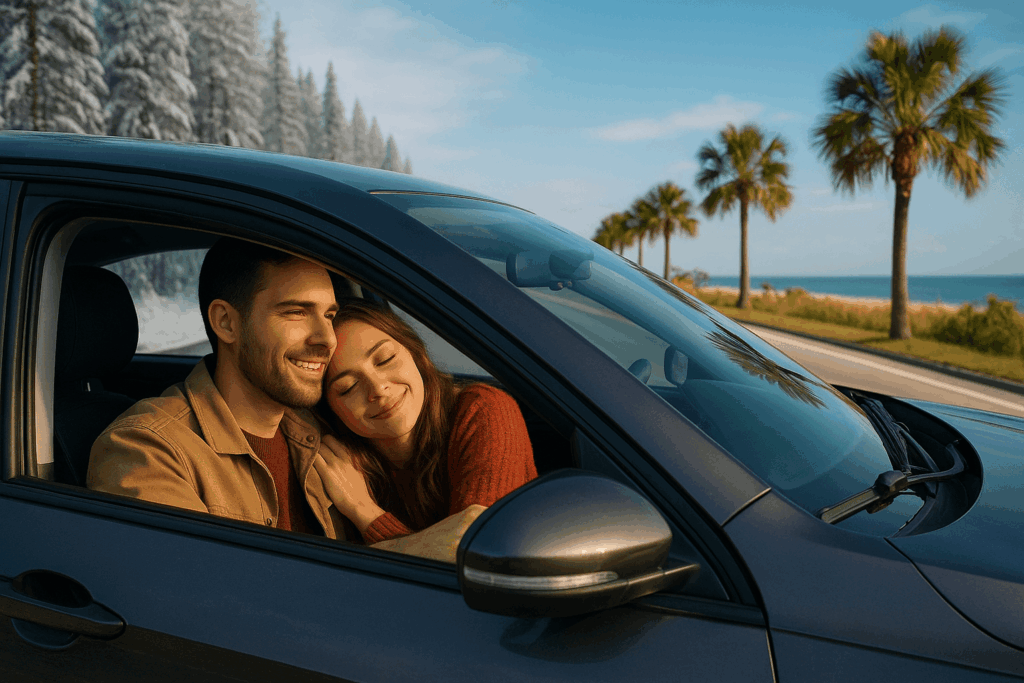 Romantic Snowbird Road Trip Couples' Getaway Between Canada & Florida