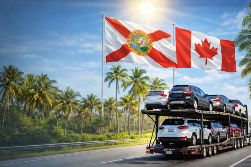 California to Canada Auto Transport – Open Carrier Shipping