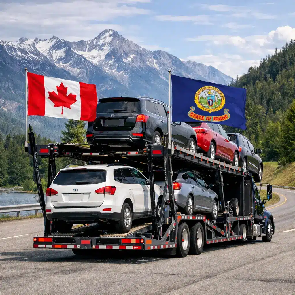 Realistic highway landscape to Idaho