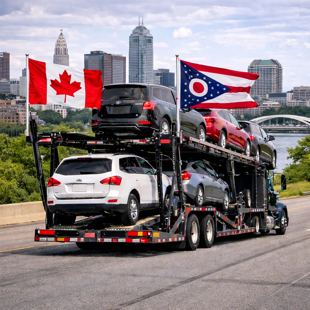 Realistic highway landscape to Ohio