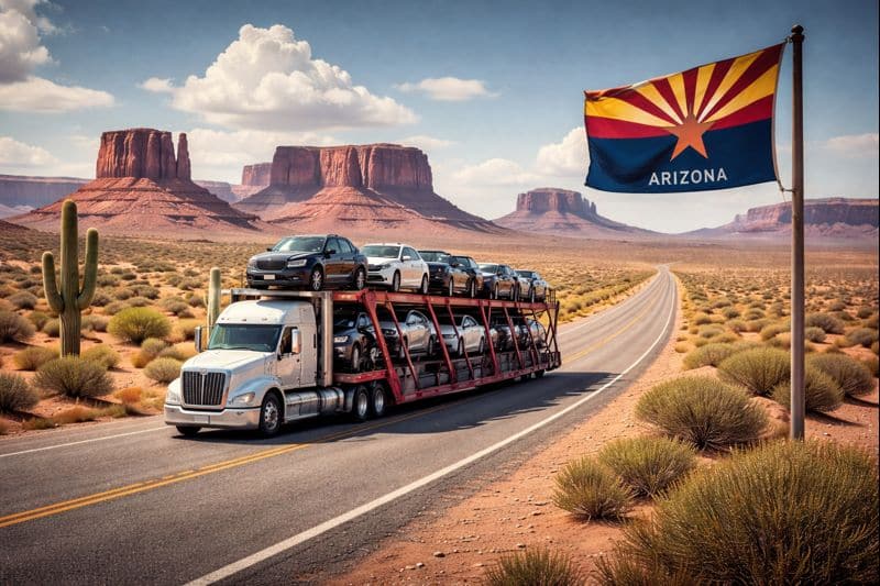 Arizona Open Auto Transport Truck