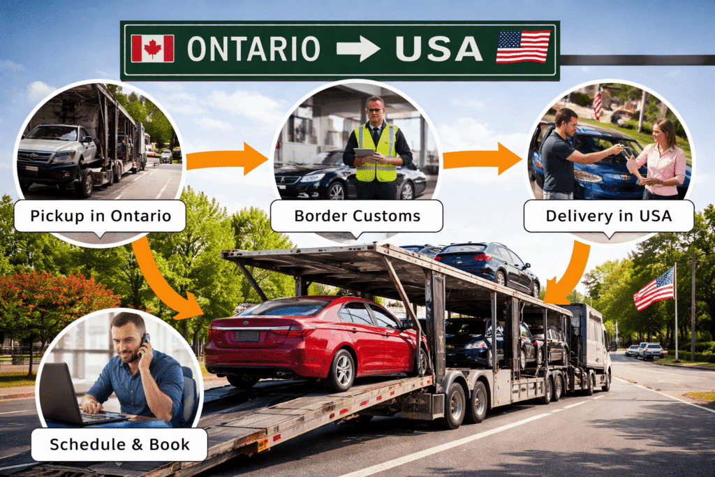 How Ontario to the USA car shipping works