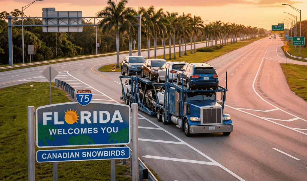 Snowbird Car Shipping From Canada to Florida