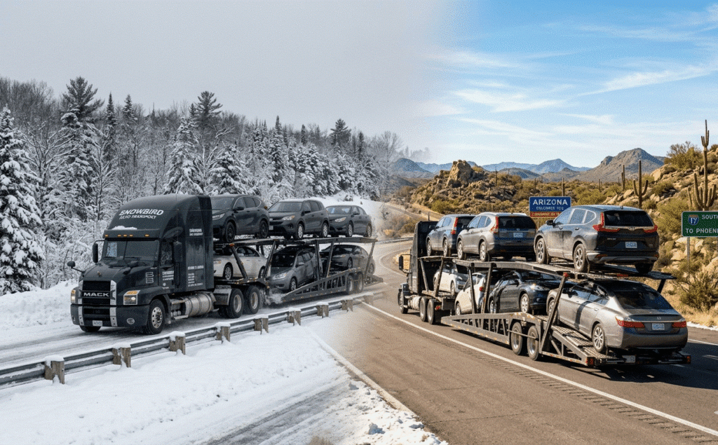 Snowbird Car Shipping From Ontario to Arizona