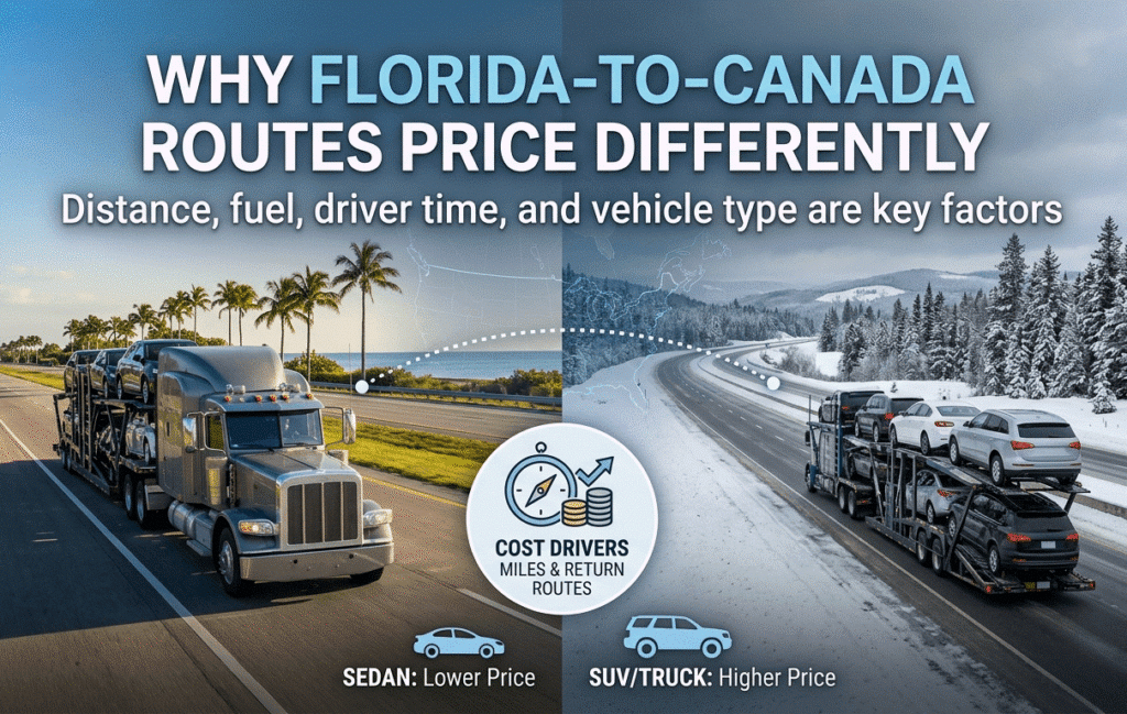 Why Florida to Canada routes price differently